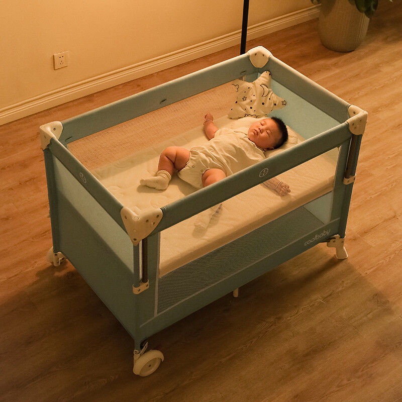 拚接床 嬰兒床 寶寶床 coolbaby寶寶嬰兒床可折疊便攜式新生兒多功能兒童床移動拚接大床