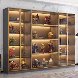 破損補發 可開發票 玻璃展示櫃液壓展示櫃手辦公仔展示櫃可定製手辦櫃樂高模型展示櫃 S8UY