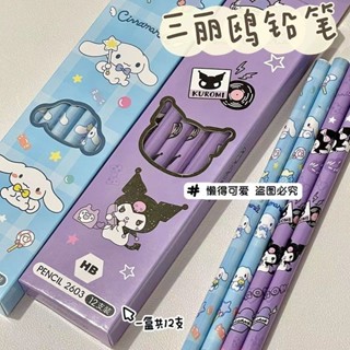 🎈蝦皮精選🎈日係可愛三麗鷗玉桂狗庫洛米鉛筆盒裝學生書寫繪畵HB鉛筆素描筆