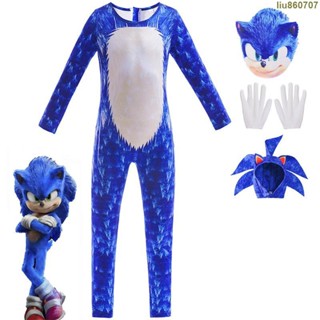 索尼克 角色cosplay 狂歡兒童表演服 (臺妹adHB) 扮演sonic衣服 熱款音速小子 萬聖節