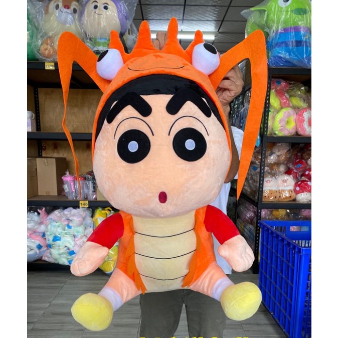 蠟筆小新玩偶~正版授權~龍蝦裝蠟筆小新娃娃~蠟筆小新大娃娃~蠟筆小新龍蝦裝~新之助~小新玩偶