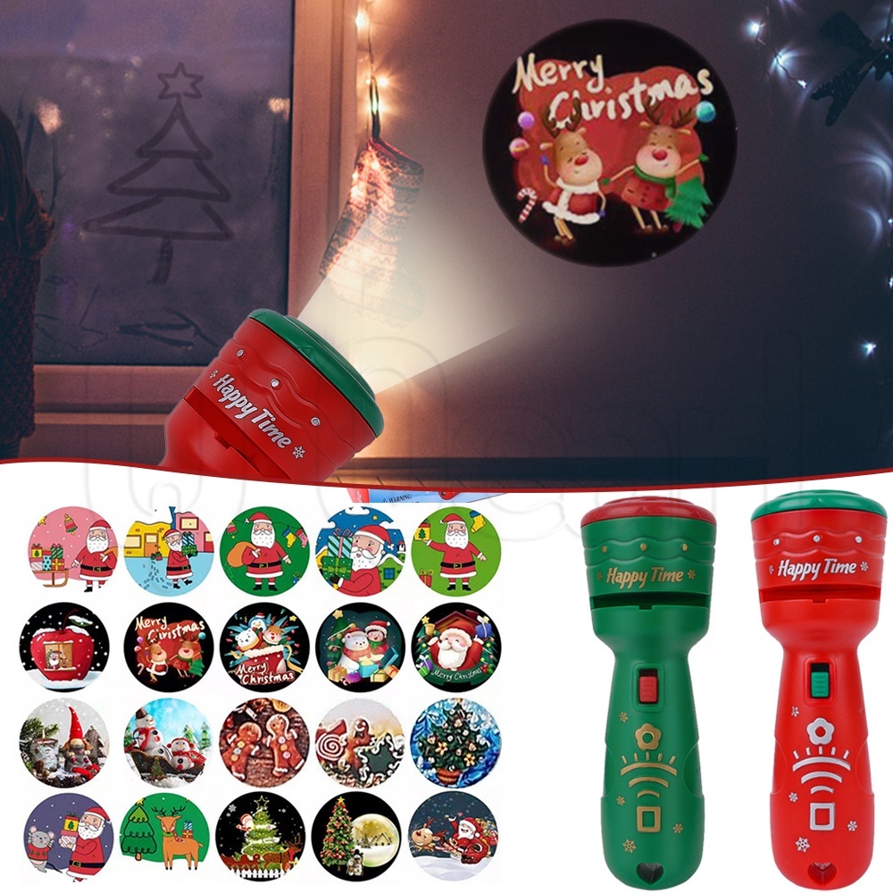 小楊臻選 24 種圖案家用夜間投影工具兒童玩具聖誕節投影手電筒投影儀手電筒玩具套裝