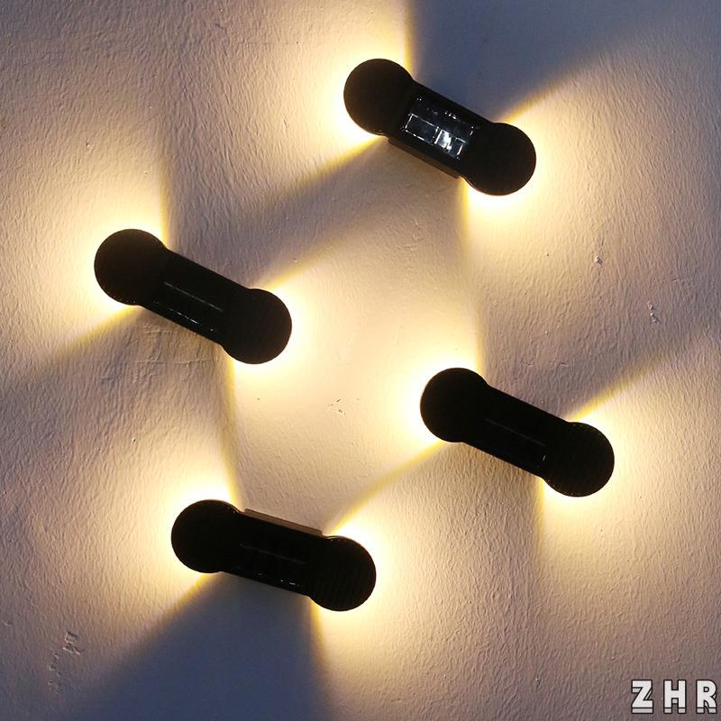 ZHR 太陽能燈戶外庭院墻壁燈景觀裝飾花園別墅室外布置防水院子小夜燈