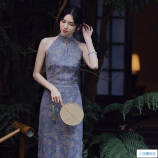 【古風🔥]復古旗袍 改良旗袍 中國風旗袍 改良 復古 旗袍洋裝 提花 新中式 收腰無袖旗袍洋裝 改良式旗袍 旗袍