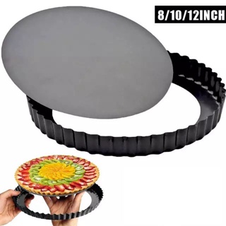 8/10/12 Inches Tart Pant Mold Pizza Stone Non Stick Cake Coo