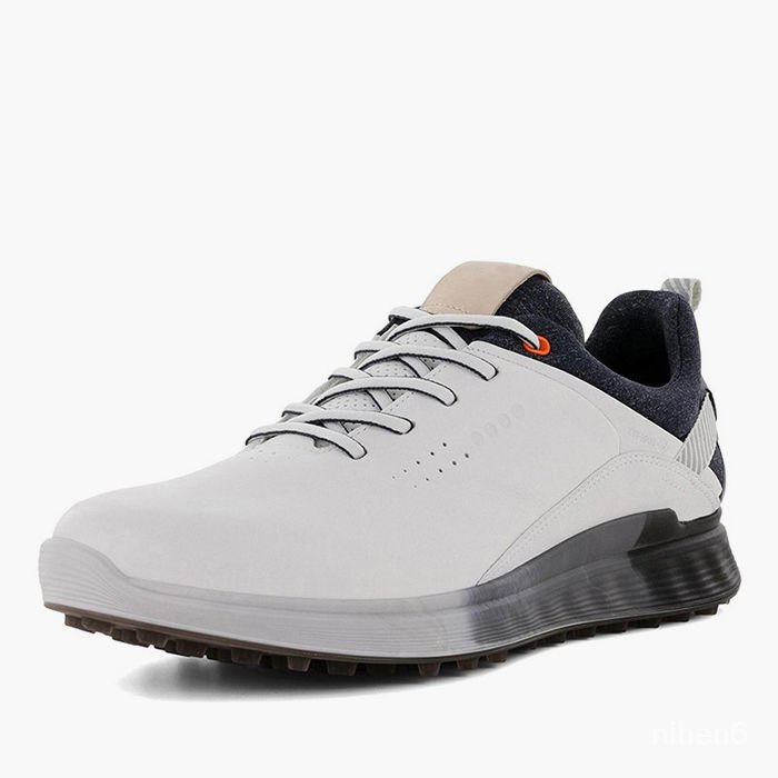 ECCO 特價清倉男士真皮高爾夫球鞋 golf shoes 無釘防滑運動鞋男鞋子