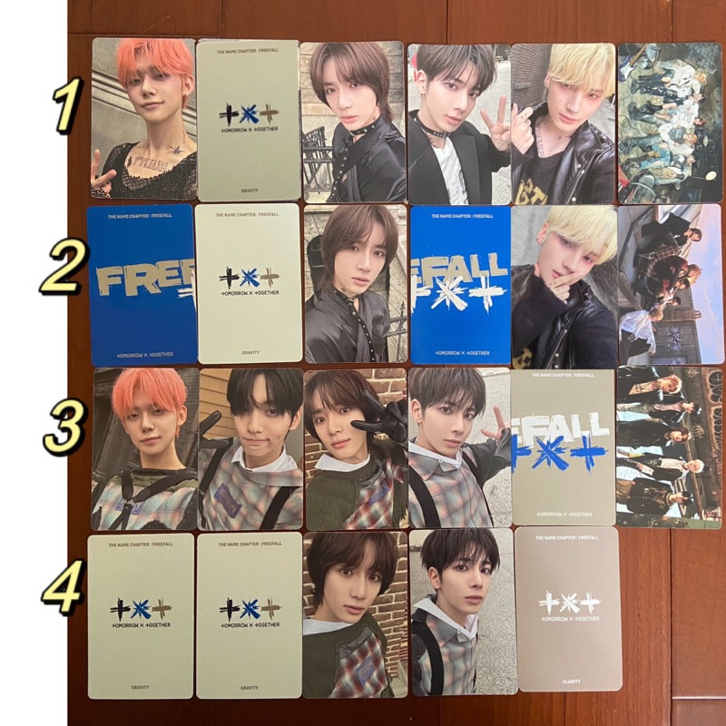 TXT Freefall 小卡 專卡 電子專 團卡 單封 PB 然竣 秀彬 杋圭 太顯 休寧凱