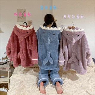【榮創優選】新款珊瑚絨睡衣女冬季加厚加絨保暖套裝學生可愛卡通毛絨絨秋冬家居服