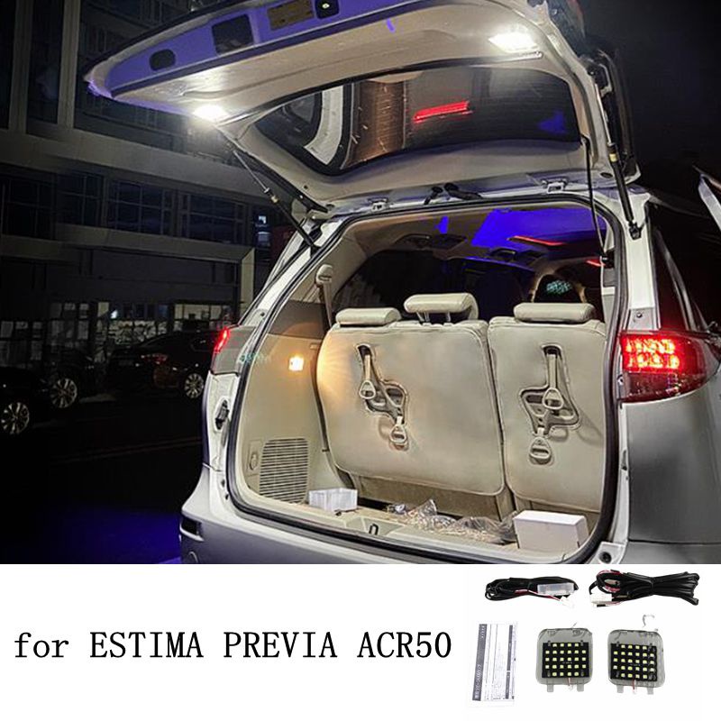 💕用於 ESTIMA 50 PREVIA 50 尾門燈 2006-2019 的 LED 後備箱燈靴氛圍燈