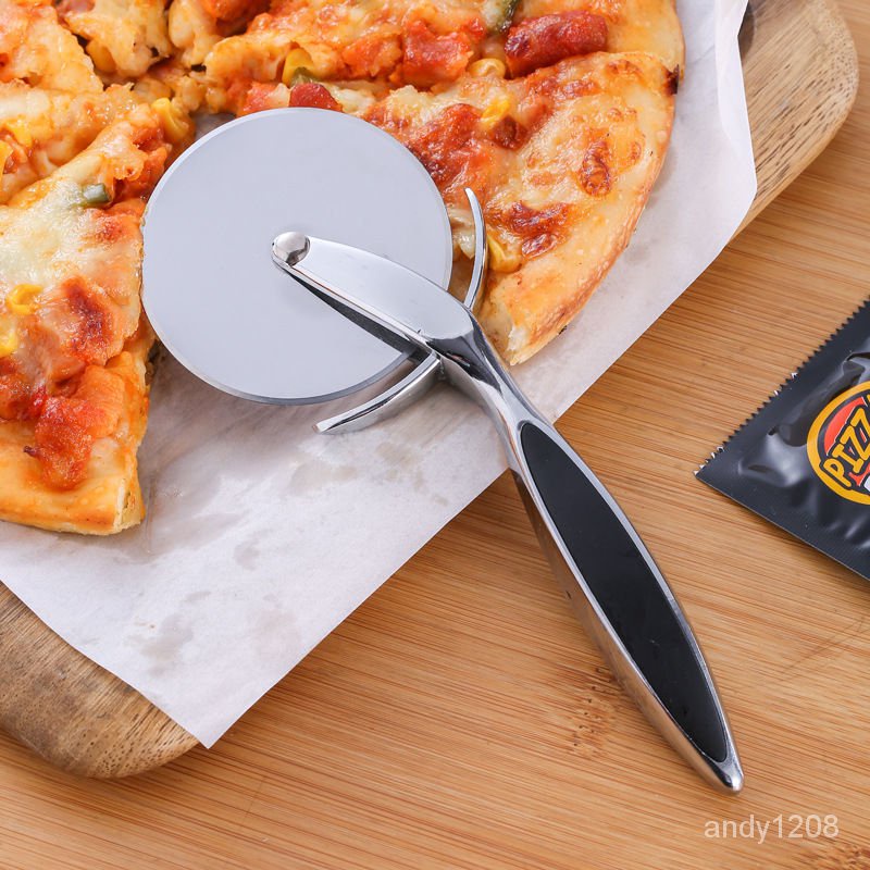 🔥熱銷特賣🔥切披薩滾輪刀不銹鋼切割披薩專用刀剷工具pizza切片器商傢用 不銹鋼披薩刀 披薩刀 雙輪刀 切餅器 滾輪刀