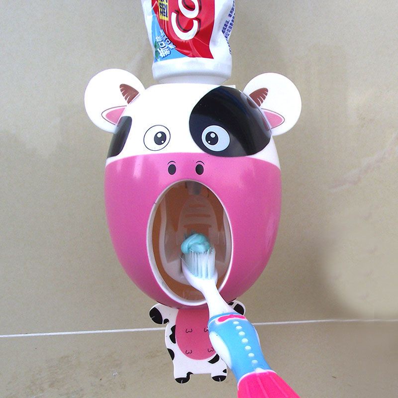 [爆款熱銷]牙膏擠壓器全自動擠牙膏器套裝韓國懶人創意可愛卡通帶牙刷架吸盤