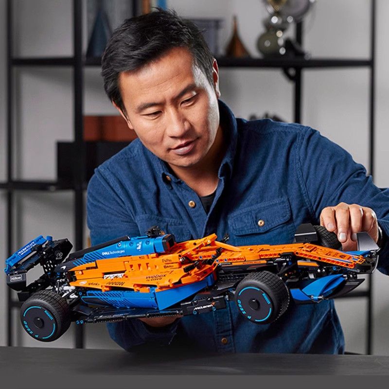 兼容樂高積木邁凱倫F1方程式布加迪蘭博拼裝玩具法拉利保時捷汽車【千鳥閣】
