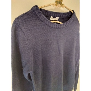 （全新-F號）日本購回hyphen world gallery深藍色細針織溫暖毛衣