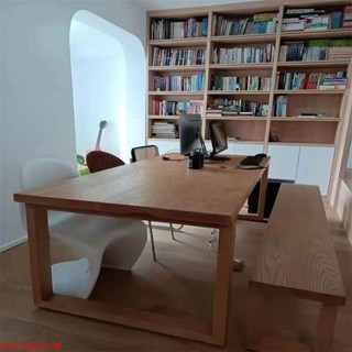 【免運】宜家同款莫比家用餐桌白蠟實木小戶型飯桌簡約高階客廳長條書桌WS精品傢俱