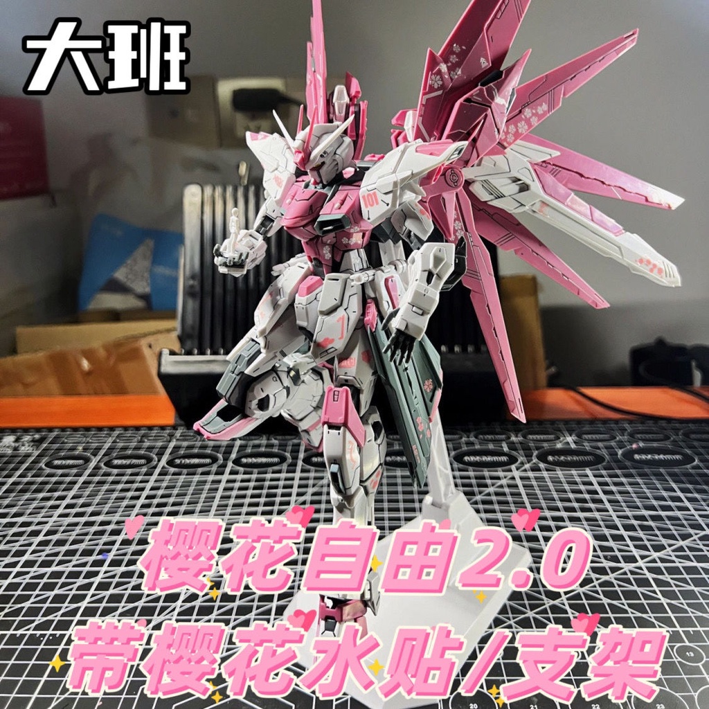 大班6650 自由2.0 櫻花版 MG1:100 魔改 拼裝機甲手辦模型機器人