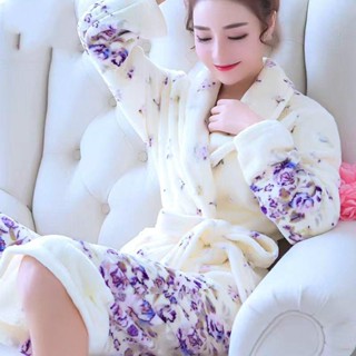 ⭐免運熱銷⭐睡衣 女生睡衣 流行家居睡衣 睡衣套裝女 冬天睡袍女珊瑚絨加厚加絨性感長款秋冬季法蘭絨浴袍浴衣女款睡衣 大