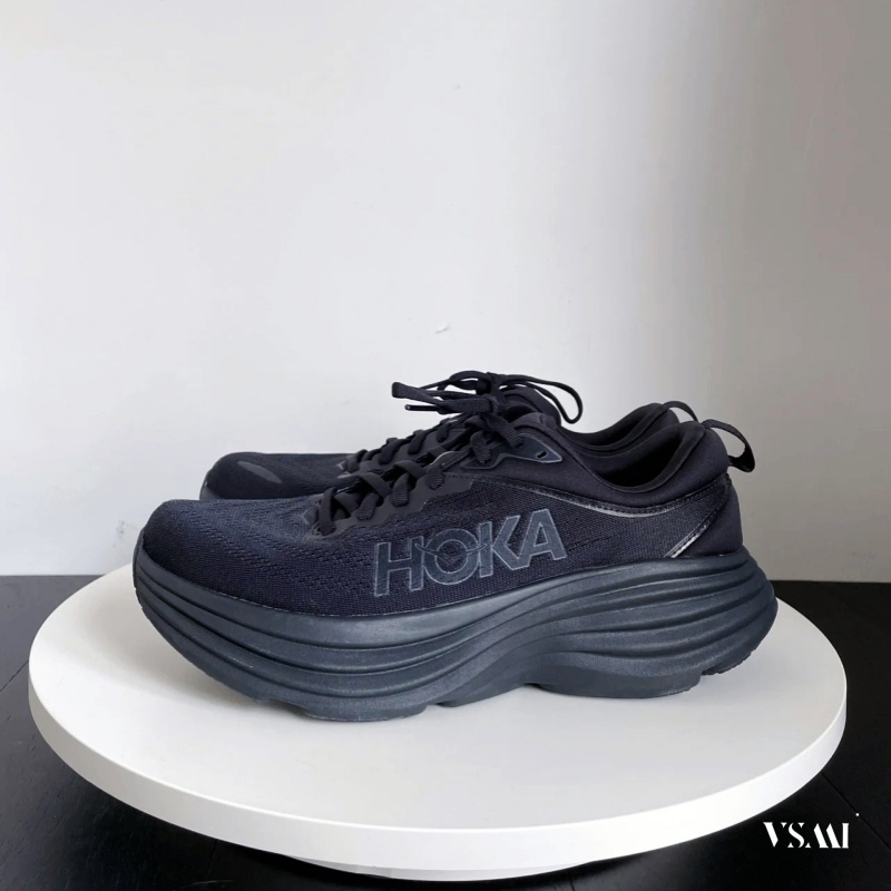 HOKA ONE ONE Bondi 8 戶外 緩震 登山鞋 增高 慢跑鞋 黑 1123202-BBLC