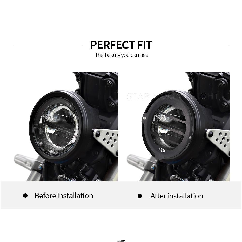 ❀山葉 Xsr 700 前照燈格柵保護器適用於 Yamaha XSR 700 XSR700 2022 - 摩托車前照燈罩