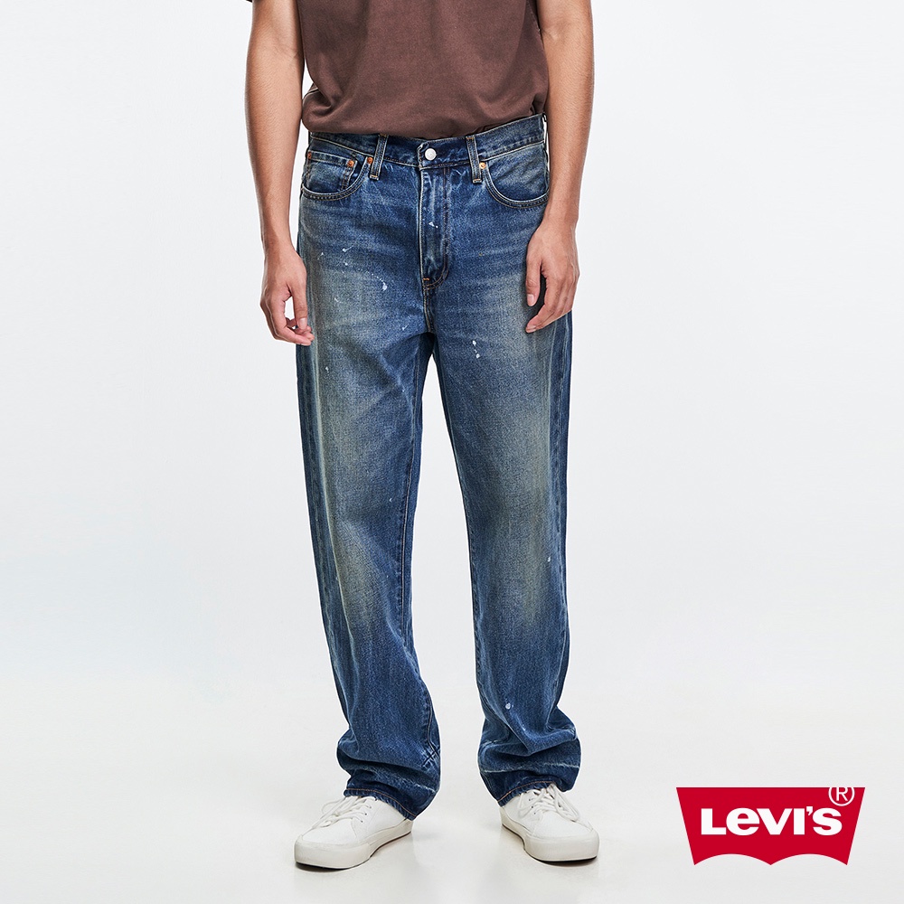 Levis Stay loose復古寬鬆版繭型牛仔褲 刷黃作舊潑漆工藝 寒麻纖維 男 29037-0037 熱賣單品