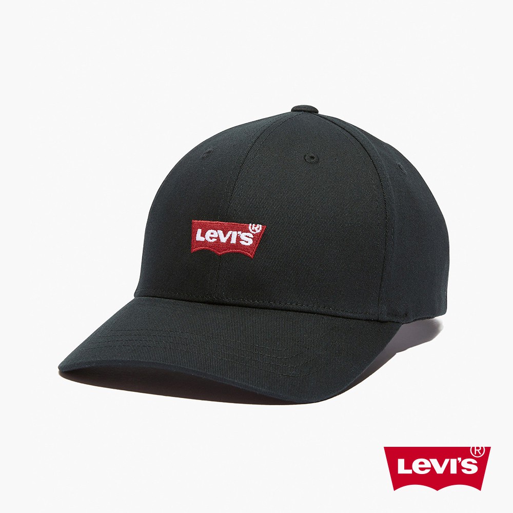 Levis 可調式環釦棒球帽 刺繡經典 Logo FLEXFIT 110吸濕排汗 黑 男女38021-0251 熱賣單品