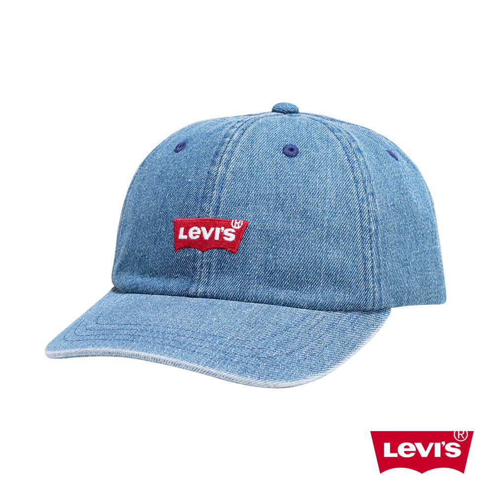 Levis 男女同款 可調式排釦丹寧棒球帽 / 經典Logo 刺繡布章 熱賣單品 38021-0364