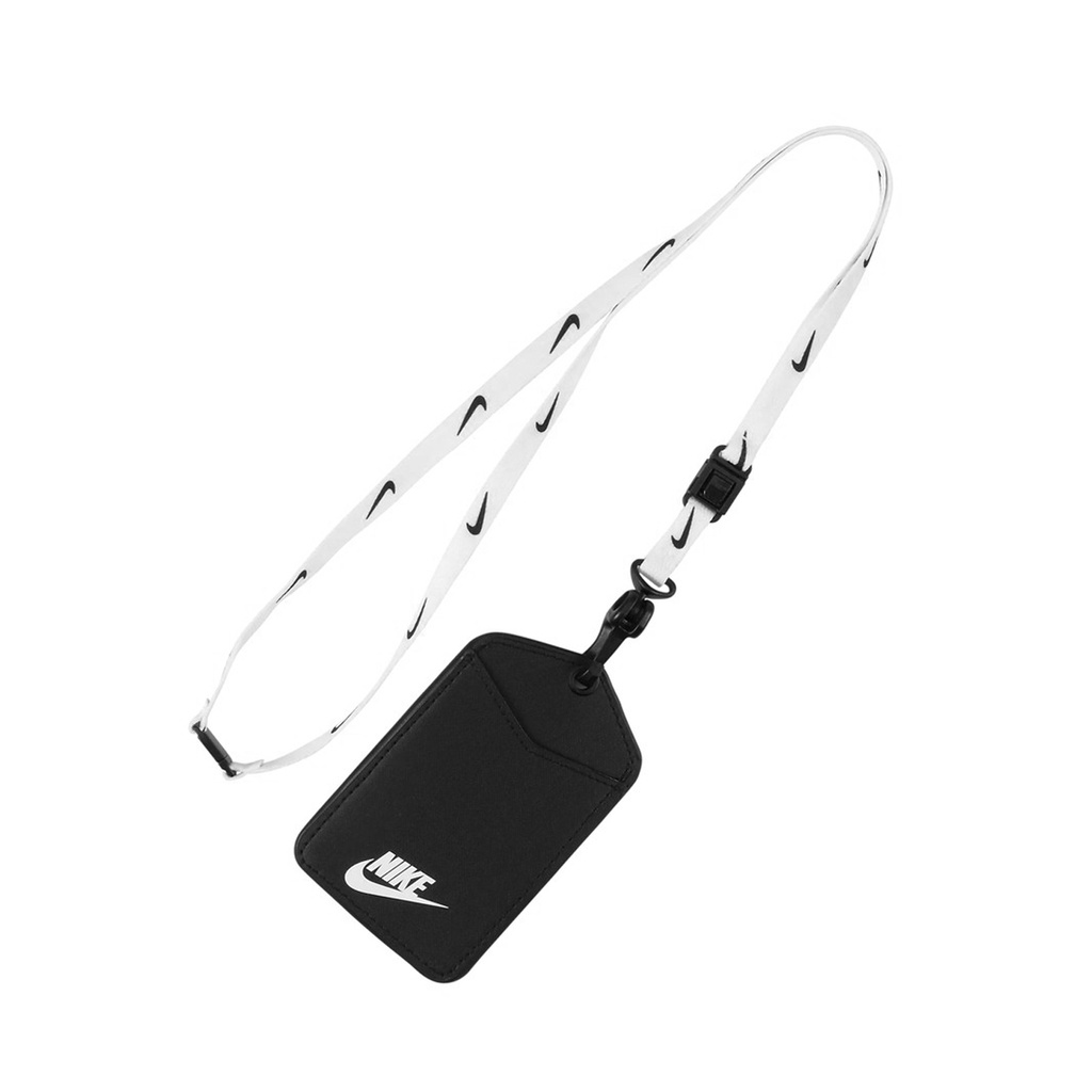 NIKE 識別證吊帶(ID 頸掛 證件夾 名牌帶 掛繩 卡夾「N1002322176NS」 白黑