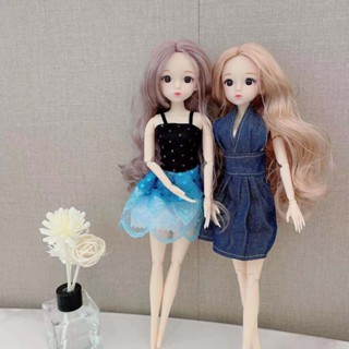 【臺灣出貨】30公分換裝芭比娃娃3D模擬眼20關節BJD洋娃娃女孩玩具生日禮物 兒童玩具 芭比娃娃 洋娃娃