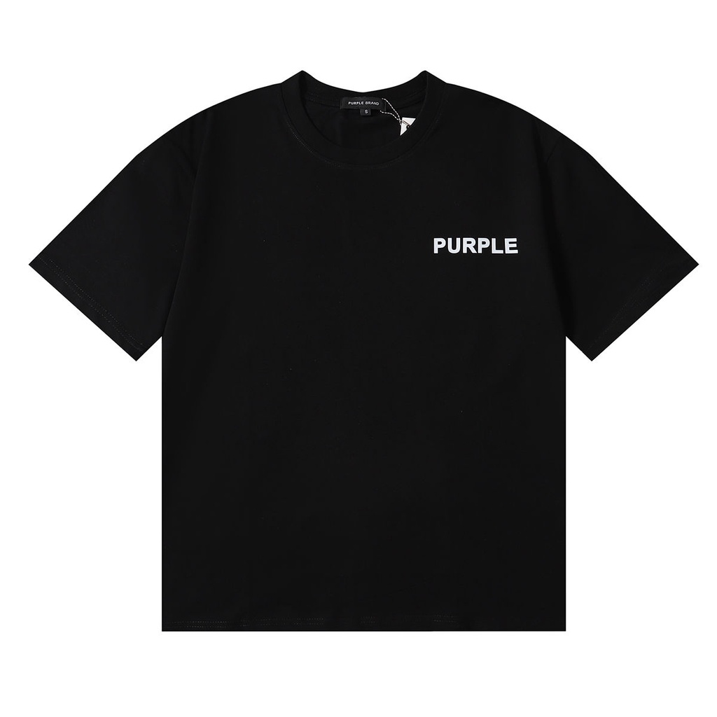 2024外貿美潮Purple Brand小標Logo印花雙紗純棉休閑短袖T恤《格格服飾》