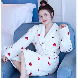 家居服 睡衣 浴袍 吸水浴袍 加厚睡袍 冬天睡袍女珊瑚絨加厚加絨性感長款秋冬季法蘭絨浴袍浴衣女款睡衣