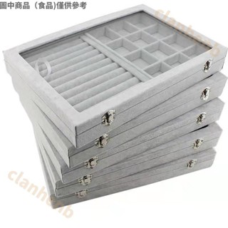 🐱‍🏍善行特惠🐱‍🏍珠寶收納盒 首飾盒飾品收納 戒指盒飾品收納 冰花絨防塵飾品收納盒 首飾盒珠寶箱項鍊戒指耳釘手