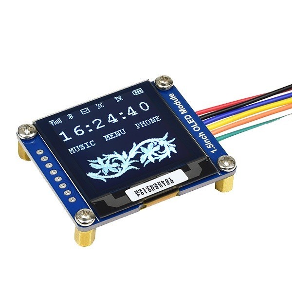 iCShop 1.5吋 OLED 顯示螢幕 128×128 白色 SSD1327 SPI I2C 36803170002