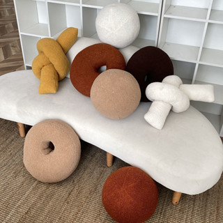 卡哇伊 韓系造型抱枕 羊羔絨毛沙發抱枕 靠枕 甜甜圈 雲朵