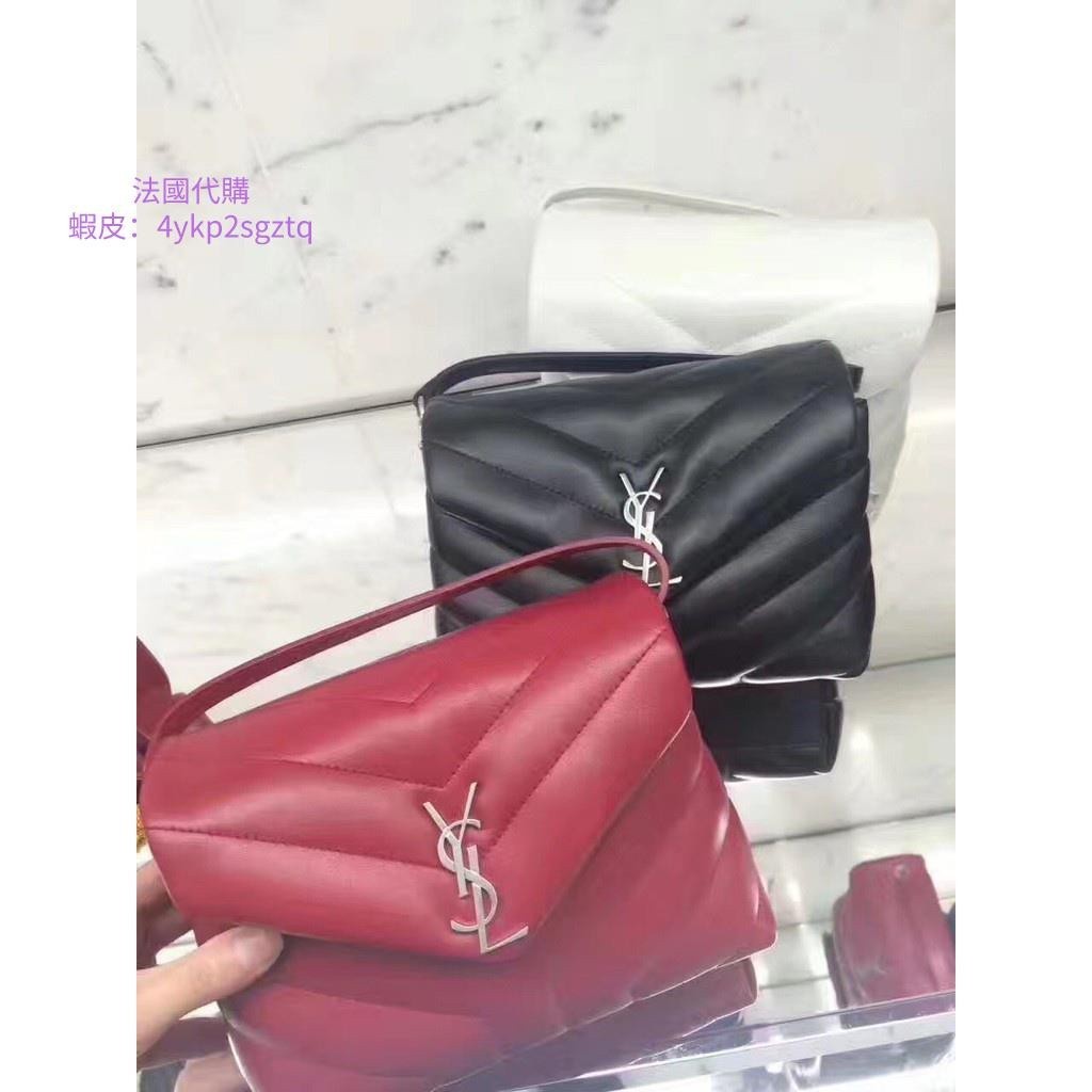 凯丽二手-Saint Laurent 經典小胖子 YSL Toy loulou 相機包 20CM 黑色紅色斜背包斜