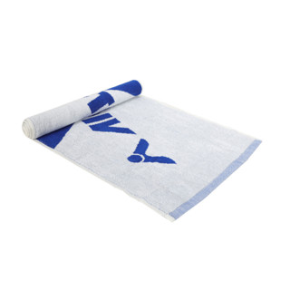 VICTOR 純棉拼色運動毛巾(純棉 台灣製 海邊 游泳 戲水 慢跑 勝利「C-4190A」 藍白
