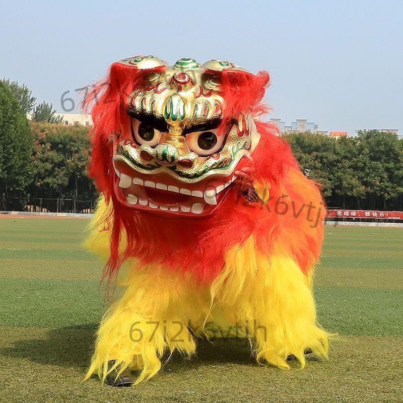 新款獅頭舞獅佛山傳統舞獅工藝品舞獅道具整套雙人龍獅北京獅子0908105171