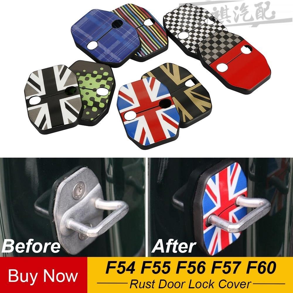 2pcs Union Jack 車門防銹門鎖扣保護迷你 Cooper S F54 F55 F56 F60 汽車配件的硬件