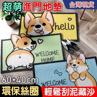 💥爆款💥 【臺灣熱銷】)地毯地墊 60X40CM進門絲圈地墊 動物PVC絲圈地墊 刮泥地墊 腳踏墊 進門墊