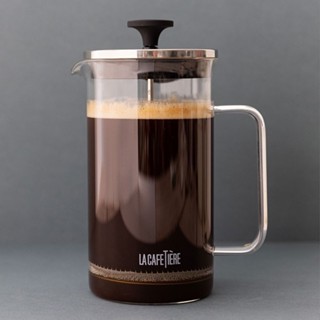 台灣現貨 英國《La Cafetiere》玻璃法式濾壓壺(簡約銀350ml) | 泡茶器 冷泡壺 沖茶器 法壓壺 咖啡壺