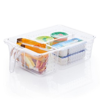 台灣現貨 英國《KitchenCraft》3格握柄冰箱收納盒 | 冰箱收納盒 蔬果收納盒 分層分格