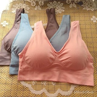genie bra大碼無痕內衣無鋼圈運動文胸瑜伽背心式帶胸墊一套3件 YVTL