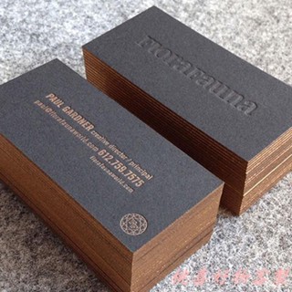 桃喜客製 客製化 名片 卡片 名片設計 名片印刷 高階黑卡760克加厚夾彩名片 金邊名片 製作 燙金特種紙名片 訂