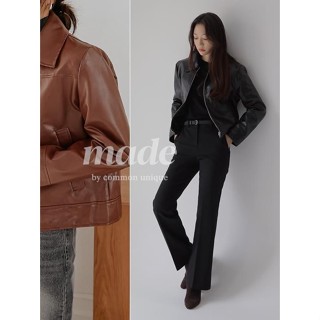 【Codibook】韓國 common unique 皮革外套拉鍊外套［預購］女裝