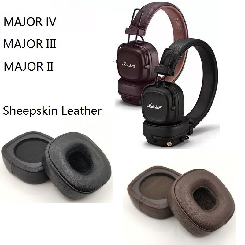升級版真皮羊皮耳墊適用於 Marshall Major II III IV 2/3/4 耳機替換耳罩耳罩