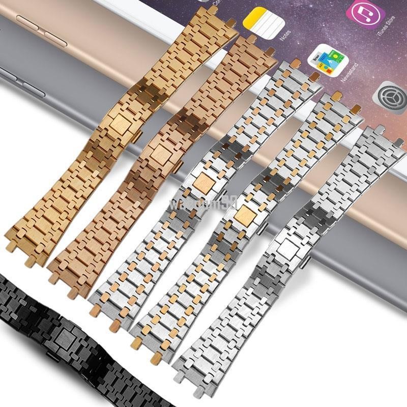 【新品上新Y】愛彼皇家橡樹手錶帶替換原裝ap15400不鏽鋼帶21 26m男女手錶配件
