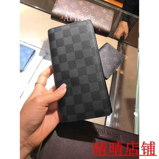 （晴晴二手）-實拍LOUIS VUITTON LV N62665 灰黑色棋盤格 對開長夾 皮夾 LV男女皮夾錢包錢夾西裝