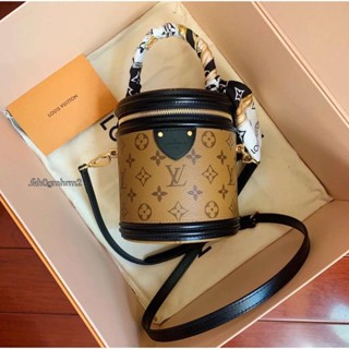 二手現貨 LV Louis Vuitton Cannes 圓桶包 手提化妝包 M43986 +預定 免運