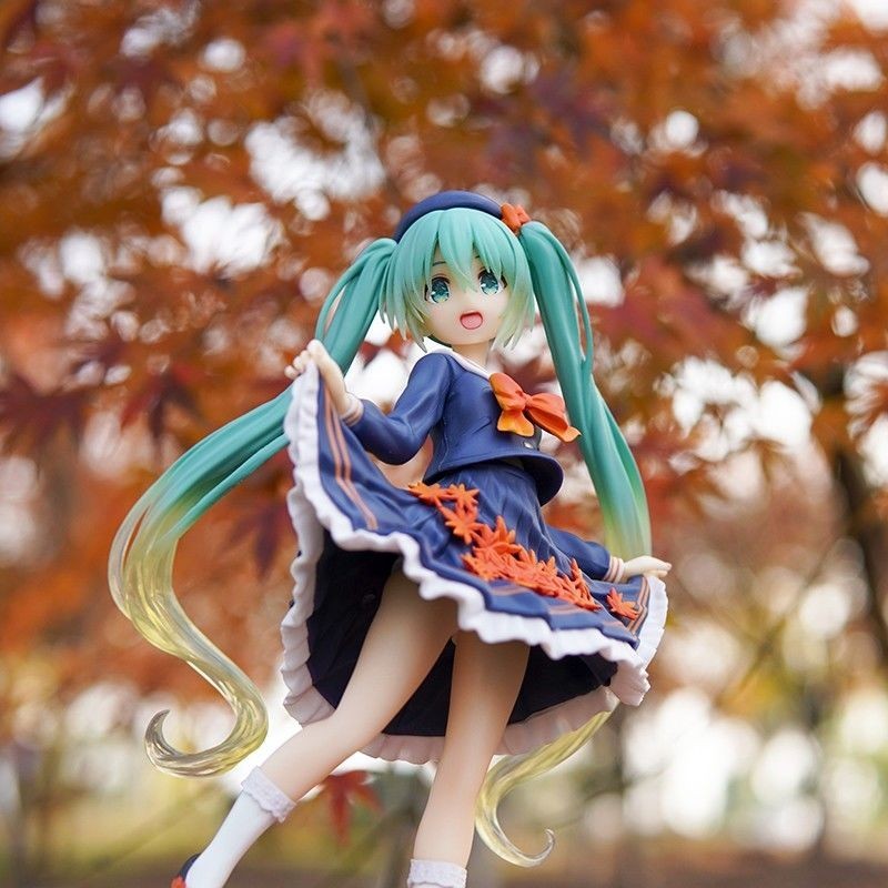 初音未來 楓葉四季秋服 動漫手辦 二次元 美少女模型玩具 桌麵機箱擺件 LPNB