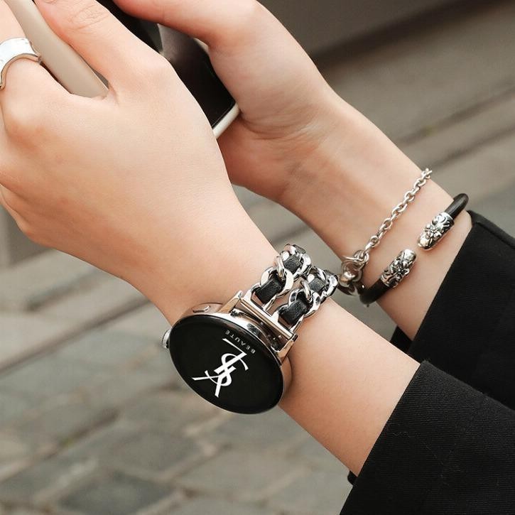[YX][FZ][FZ]適用華為gt23pro手錶帶高級watch4女gt4小香風手皮質金屬個性錶帶