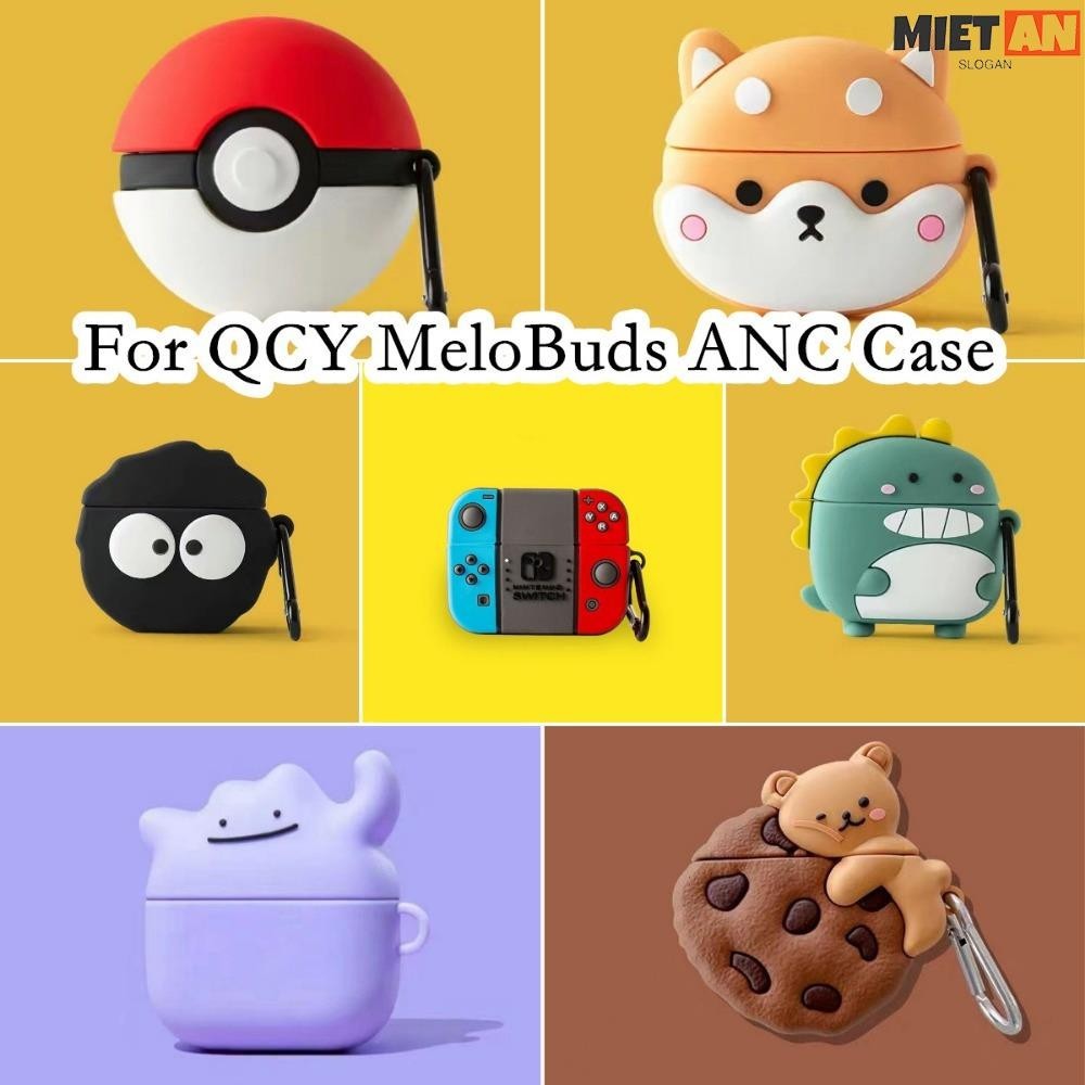 MIETAN-! 適用於 QCY MeloBuds ANC 外殼超酷卡通適用於 QCY MeloBuds ANC 外殼軟