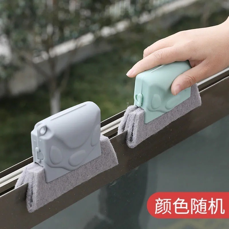 Pegasus~ 百貨🔥日式窗戶槽溝清潔刷 窗槽清洗工具 掃凹槽的小刷子 清理窗台縫隙刷 百潔布